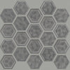 Shaw Tile Geoscapes Dark Grey Hexagon Swatch