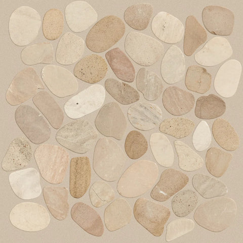 Shaw Tile Brookstone Driftwood Tan Flat Mosaic Swatch