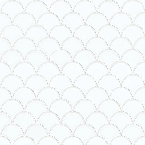 Shaw Tile Geoscapes White Fan Swatch