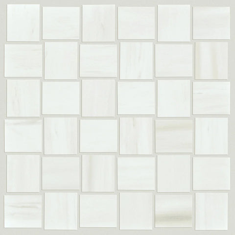 Shaw Tile Range Bianco Mosaic Polish 12"x12" Swatch