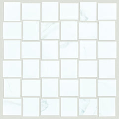 Shaw Tile Casino BW Mosaic Polished Statuario 12"x12" Swatch