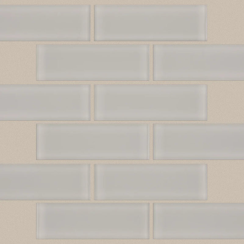 Shaw Tile Cardinal Mist Subway Glass Mosaic