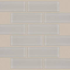 Shaw Tile Cardinal Mist Subway Glass Mosaic Swatch
