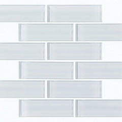 Shaw Tile Cardinal Ice Subway Glass Mosaic Swatch