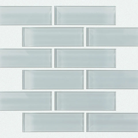 Shaw Tile Cardinal Cloud Subway Glass Mosaic Swatch