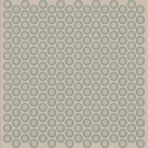 Shaw Tile Cardinal Mist Penny Round Glass Mosaic Wall Swatch