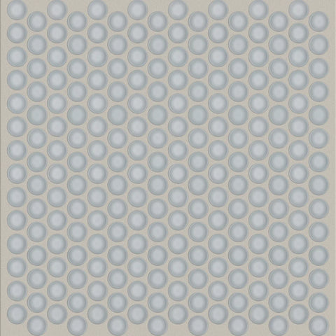Shaw Tile Cardinal Cloud Penny Round Glass Mosaic Wall Swatch