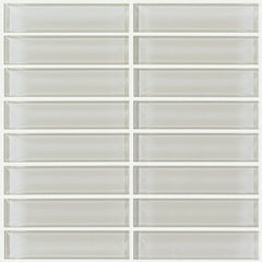 Shaw Tile Cardinal Mist Stacked Glass Mosaic Wall Swatch