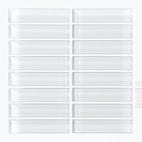 Shaw Tile Cardinal Ice Stacked Glass Mosaic Wall Swatch