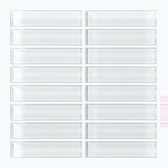 Shaw Tile Cardinal Ice Stacked Glass Mosaic Wall Swatch