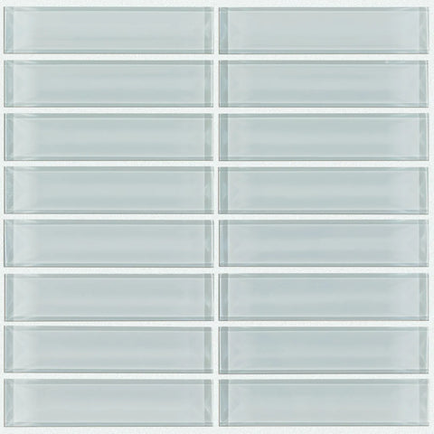 Shaw Tile Cardinal Cloud Stacked Glass Mosaic Wall Swatch