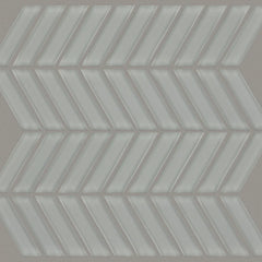 Shaw Tile Cardinal Shadow Chevron Glass Mosaic Wall Swatch