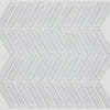 Shaw Tile Cardinal Ice Chevron Glass Mosaic Wall Swatch