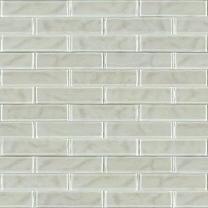 Shaw Tile Cardinal Mist 3x12 Artisan Glass Wall