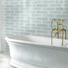 Shaw Tile Cardinal Shadow 3x12 Artisan Glass Wall Room Scene