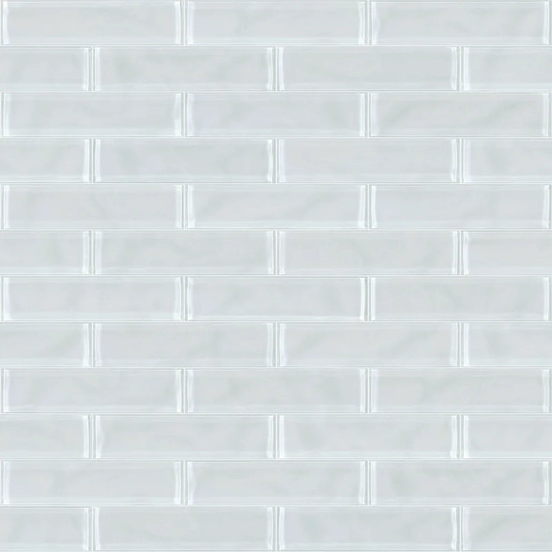 Shaw Tile Cardinal Ice 3x12 Artisan Glass Wall