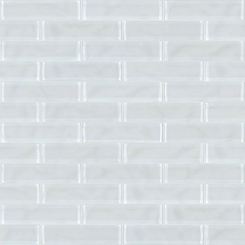 Shaw Tile Cardinal Ice 3x12 Artisan Glass Wall Swatch