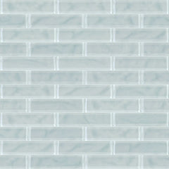 Shaw Tile Cardinal Cloud 3x12 Artisan Glass Wall Swatch