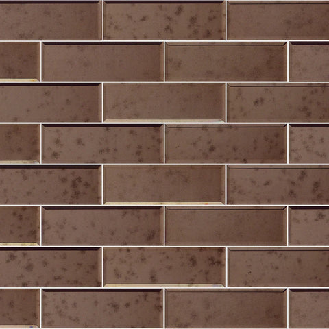 Shaw Tile Lucerne Antique Bronze Beveled Mirror 3x9 Swatch