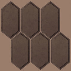 Shaw Tile Lucerne Antique Bronze Hexagon Beveled Mosaic Swatch