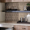Shaw Tile Lucerne Antique Bronze Hexagon Beveled Mosaic Room Scene