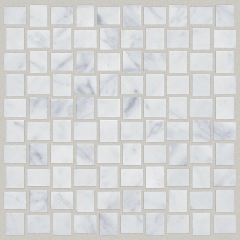 Shaw Tile Chateau Basket Weave Mosaic Bianco Carrara 12x12