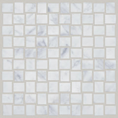 Shaw Tile Chateau Basket Weave Mosaic Bianco Carrara 12x12 Swatch