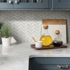 Shaw Tile Chateau Chevron Bianco Carrara 12x12 Room Scene