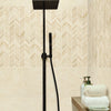 Shaw Tile Chateau Chevron Crema Marfil 12x12 Room Scene