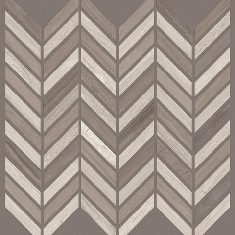 Shaw Tile Chateau Chevron Urban Grey 12x12 Swatch