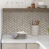 Shaw Tile Chateau Chevron Urban Grey 12x12 Room Scene