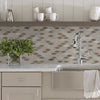 Shaw Tile Chateau Ornament Bianco Carrara Rockwood Urban Grey 12x12 Room Scene