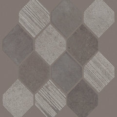 Shaw Tile Boca Foussana Gray Stretch Hexagon Mosaic Swatch