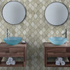 Shaw Tile Boca Thala Gray Stretch Hexagon Mosaic Room Scene