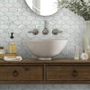 Shaw Tile Chateau Stretch Hexagon Bianco Carrara Room Scene