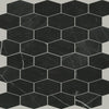 Shaw Tile Chateau Stretch Hexagon Nero Marquina Swatch
