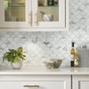 Shaw Tile Chateau Fan Mosaic Calacatta Gold Room Scene
