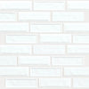 Shaw Tile Geoscapes White Linear Mosaic Swatch