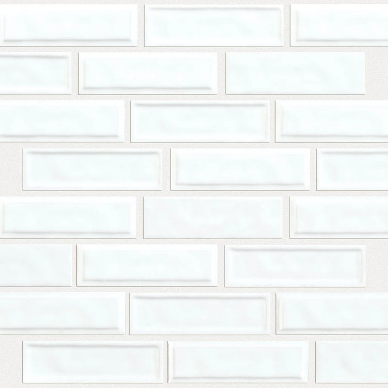 Shaw Tile Geoscapes White Linear Mosaic