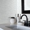 Shaw Tile Geoscapes White Linear Mosaic Room Scene
