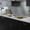 Shaw Tile Geoscapes Dark Grey Linear Mosaic Room Scene