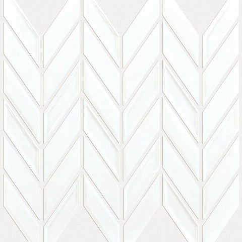 Shaw Tile Geoscapes White Chevron Swatch