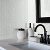 Shaw Tile Geoscapes White Chevron Room Scene