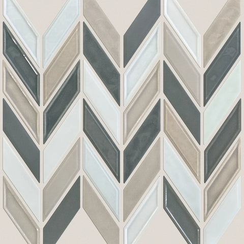 Shaw Tile Geoscapes Warm Blend Chevron Swatch