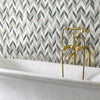 Shaw Tile Geoscapes Warm Blend Chevron Room Scene