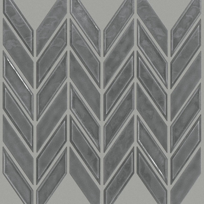 Shaw Tile Geoscapes Dark Grey Chevron