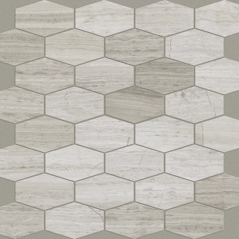 Shaw Tile Chateau Stretch Hexagon Rockwood Swatch