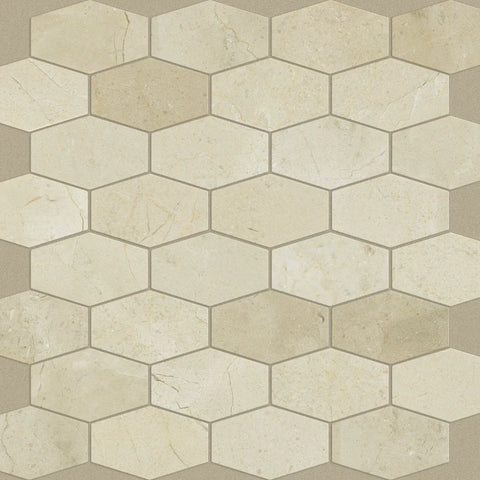 Shaw Tile Chateau Stretch Hexagon Crema Marfil Swatch