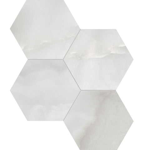 Tile Collection La Marca 6" Hexagon Onyx Nuvolato Tile Polished