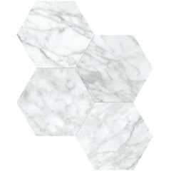 Tile Collection La Marca 6" Hexagon Carrara Gioia Tile Polished
